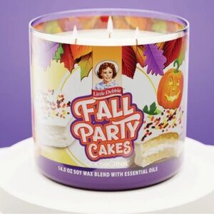 NWT Goose Creek Fall Party Cakes Little Debbie 3-Wick Candle